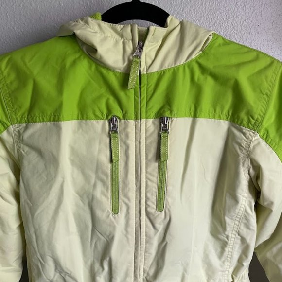 Lands End Green Hooded Puffer Winter Outdoor Jacket Girls Medium 10- 12 - Picture 3 of 12